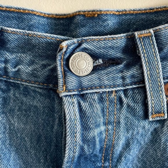 Levi's 501 Jeans Athens Dark Rigid 100% Cotton Ankle Length Denim Size W25 L30 - Picture 9 of 11